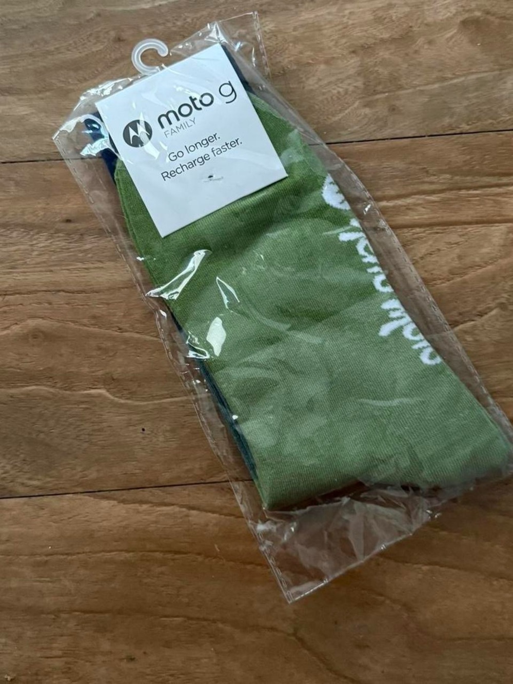 Motorola Green Casual Crew Socks - Moto G Branding